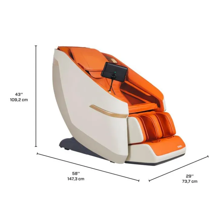 Rocking Massage Chair with Touchscreen - 2D Orange/Beige Sale