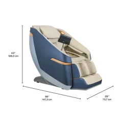 Rocking Massage Chair with Touchscreen - 2D Grey/Blue Sale