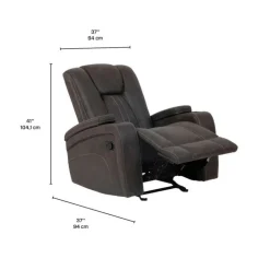 Rocking Recliner with Cup Holders Granite New