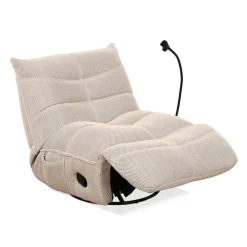 Rocking Recliner with Phone Holder - Beige Outlet