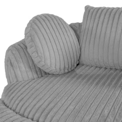 Rolled & Compressed Sealy Corduroy Armchair-in-a-Box with an Ottoman - Grey Outlet