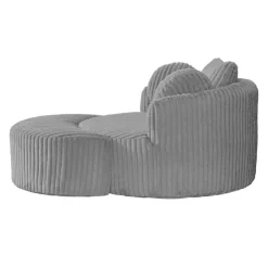 Rolled & Compressed Sealy Corduroy Armchair-in-a-Box with an Ottoman - Grey Outlet