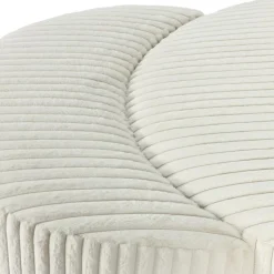 Rolled & Compressed Sealy Corduroy Armchair-in-a-Box with an Ottoman - Cream Beige Discount