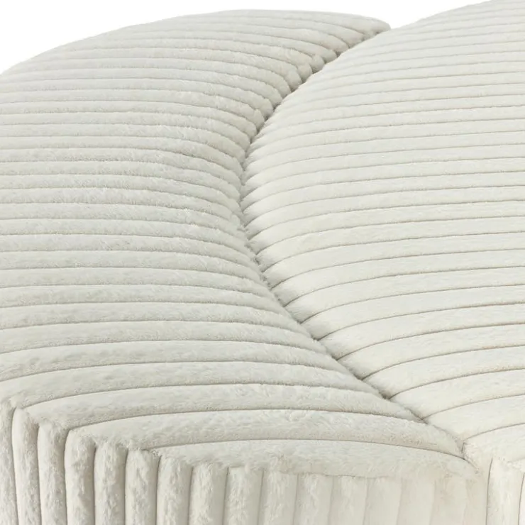 Rolled & Compressed Sealy Corduroy Armchair-in-a-Box with an Ottoman - Cream Beige Discount