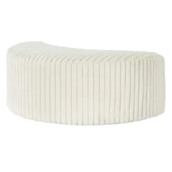 Rolled & Compressed Sealy Corduroy Armchair-in-a-Box with an Ottoman - Cream Beige Discount