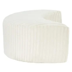 Rolled & Compressed Sealy Corduroy Armchair-in-a-Box with an Ottoman - Cream Beige Discount