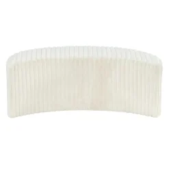 Rolled & Compressed Sealy Corduroy Armchair-in-a-Box with an Ottoman - Cream Beige Discount
