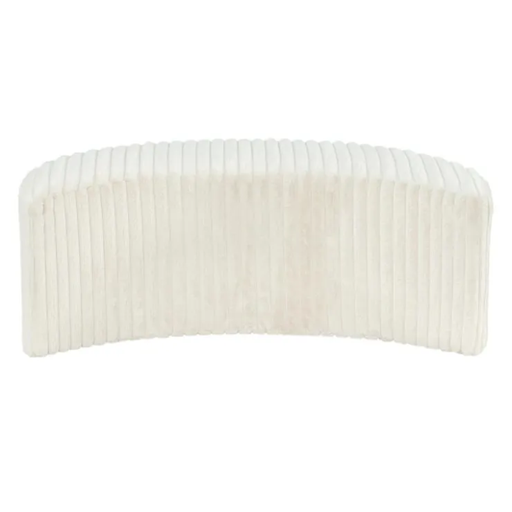 Rolled & Compressed Sealy Corduroy Armchair-in-a-Box with an Ottoman - Cream Beige Discount