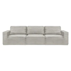 Rolled & Compressed Sofa in Corduroy Velvet - Beige Clearance