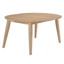 Arboit Poitras Round Extendable Solid Wood Dining Table 48" to 66" - Greige