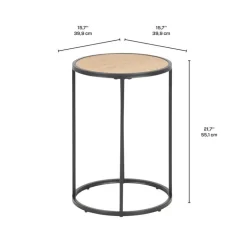 Round lamp table Oak New