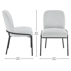 Round Marble Dining Table with 4 Upholstered Chairs - 48