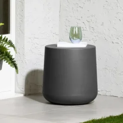 Meubles South Shore Round outdoor side table Dark Gray Outlet