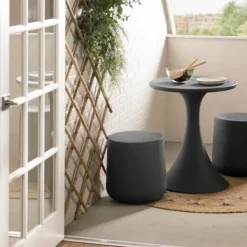 Meubles South Shore Round outdoor side table Dark Gray Outlet