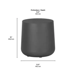 Meubles South Shore Round outdoor side table Dark Gray Outlet