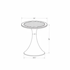 Meubles South Shore Round Outdoor Table White New