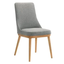 Round Pedestal Dining Table with 2 Chairs - Grey Natural / Light Grey Best