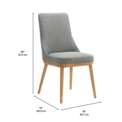 Round Pedestal Dining Table with 2 Chairs - Grey Natural / Light Grey Best