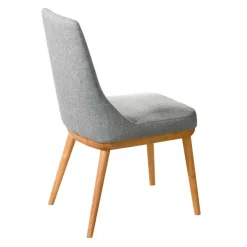 Round Pedestal Dining Table with 4 Chairs - Grey Natural / Light Grey Hot