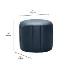 Round Pouf - Blue INDIGO Online