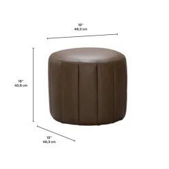 Round Pouf - BROWN Outlet