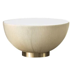 Round Sintered Stone Coffee Table Black Clearance