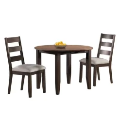 Round table with 2 chairs Brown Sale