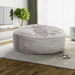 Sealy Corduroy Velvet Bean Bag - Grey Best