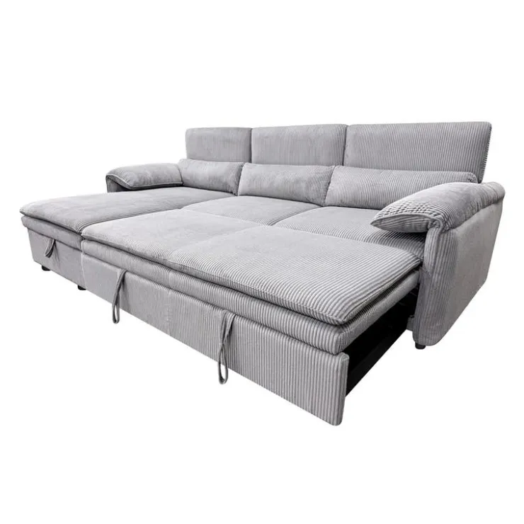 Sectional Bed and a Left-Side Chaise with Storage - Grey Best