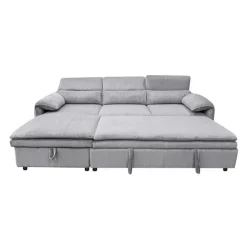Sectional Bed and a Left-Side Chaise with Storage - Grey Best