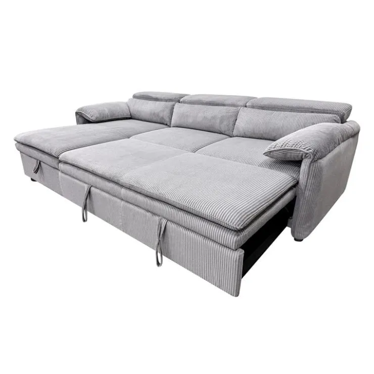 Sectional Bed and a Left-Side Chaise with Storage - Grey Best
