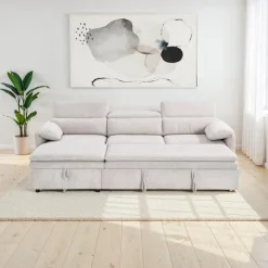 Sectional Bed and a Left-Side Chaise with Storage - Beige Sale