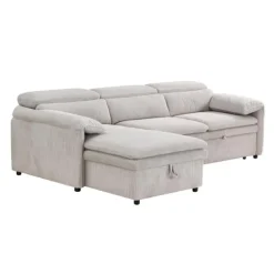 Sectional Bed and a Left-Side Chaise with Storage - Beige Sale