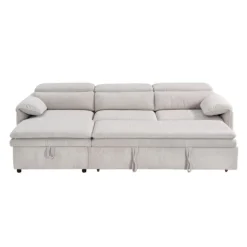 Sectional Bed and a Left-Side Chaise with Storage - Beige Sale