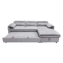 Sectional Bed and a Right-Side Chaise with Storage - Grey Discount