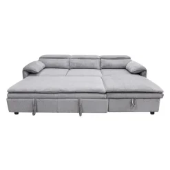 Sectional Bed and a Right-Side Chaise with Storage - Grey Discount