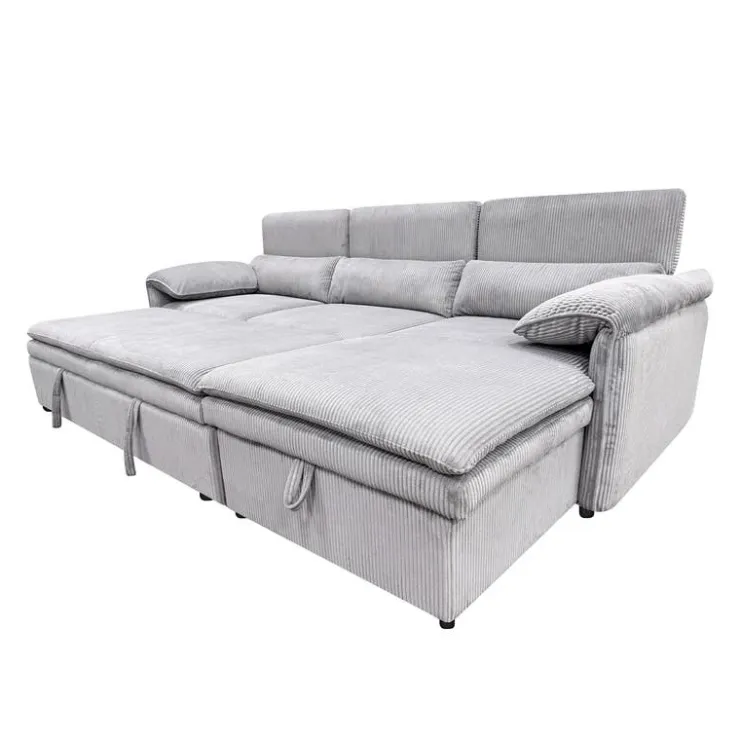 Sectional Bed and a Right-Side Chaise with Storage - Grey Discount