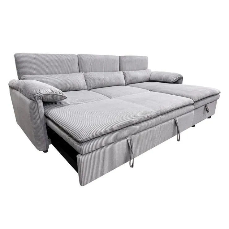 Sectional Bed and a Right-Side Chaise with Storage - Grey Discount