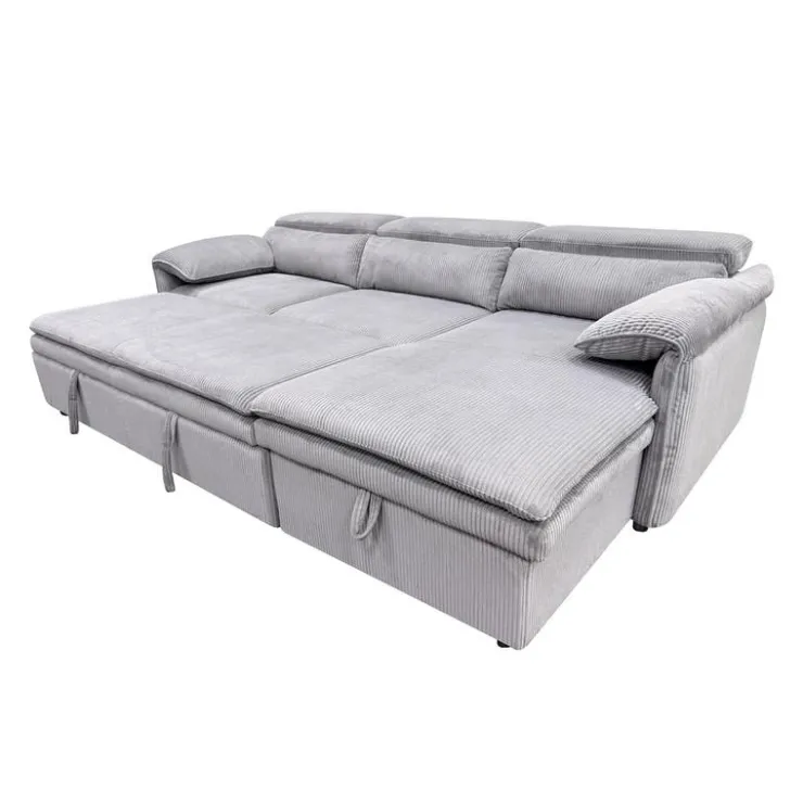 Sectional Bed and a Right-Side Chaise with Storage - Grey Discount