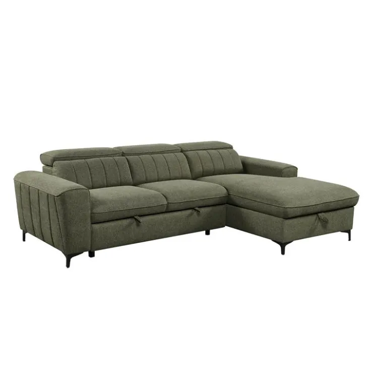 Sectional Bed with Chaise and Storage Green Sale