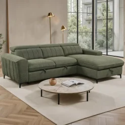 Sectional Bed with Chaise and Storage Green Sale