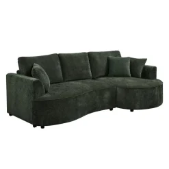Sectional Bed with Chaise and Storage Green New