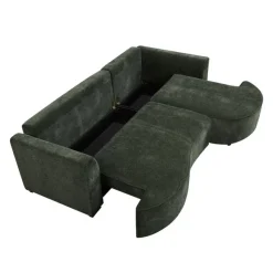 Sectional Bed with Chaise and Storage Green New
