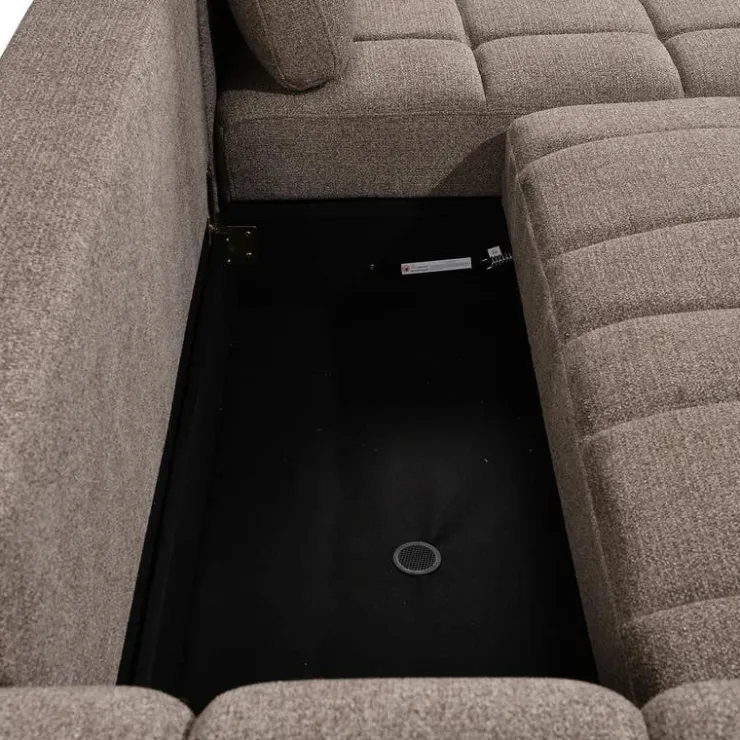Sectional Bed with Right-Facing Chaise and Storage - Grey Discount