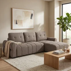 Sectional Bed with Right-Facing Chaise and Storage - Grey Discount
