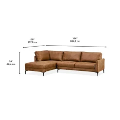 Sectional Sofa with Left-Facing Chaise Brun Online