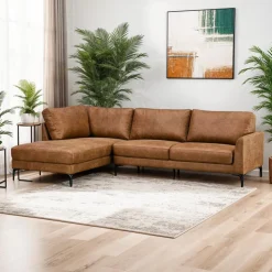 Sectional Sofa with Left-Facing Chaise Brun Online
