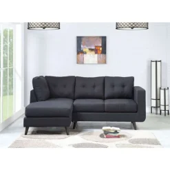 Sectional with Left-Side Chaise Black