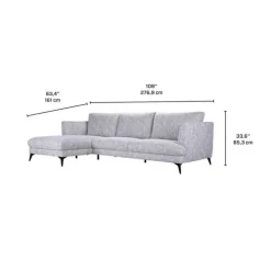 Sectional with Left-Side Chaise Ivory Clearance