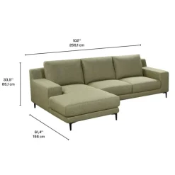 Sectional with Left-Side Chaise - GREEN Best